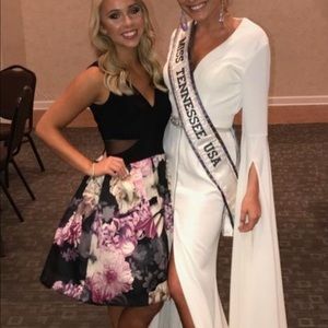 Black/Floral Formal Dress